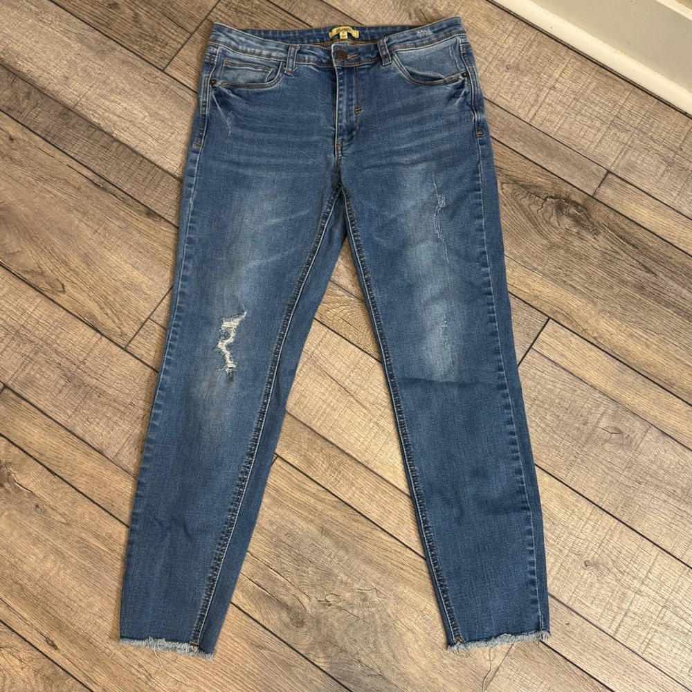 Lily & Parker Stretch Skinny Distressed Blue Jeans - 29